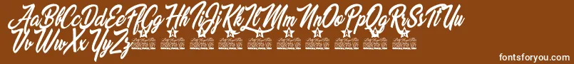 Weitere Informationen zur Beautiful Lovers Personal Use-Schriftart Beautiful Lovers Personal Use-Schriftart – Weiße Schriften auf braunem Hintergrund