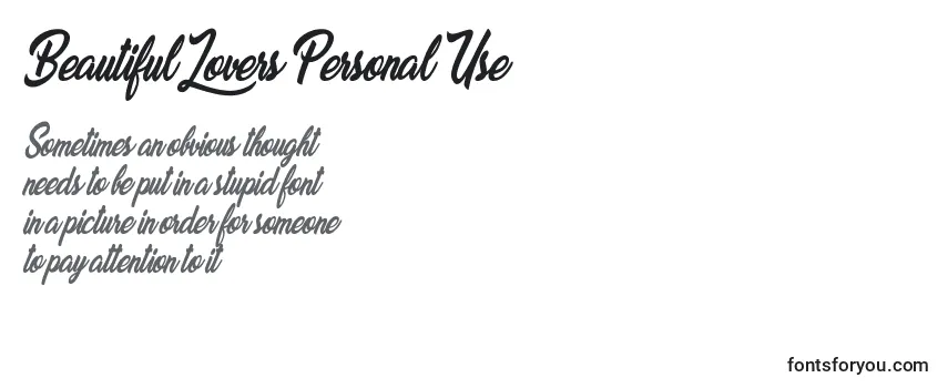 Schriftart Beautiful Lovers Personal Use