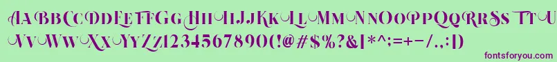 Police Beautiful Roses Regular – polices violettes sur fond vert