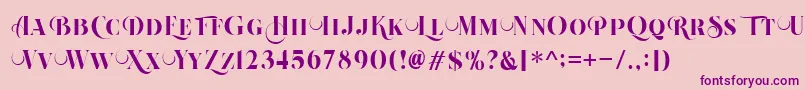 Beautiful Roses Regular Font – Purple Fonts on Pink Background