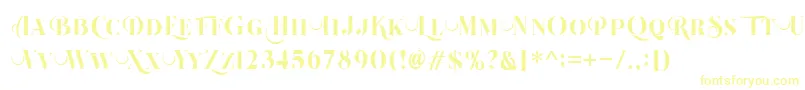 Beautiful Roses Regular Font – Yellow Fonts on White Background