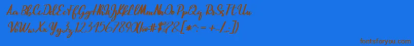 Шрифт Beautiful Script – коричневые шрифты на синем фоне