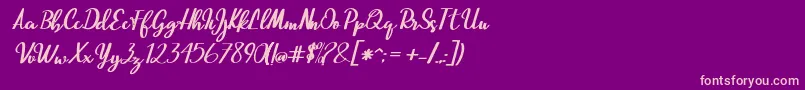 fuente Beautiful Script – Fuentes Rosadas Sobre Fondo Morado