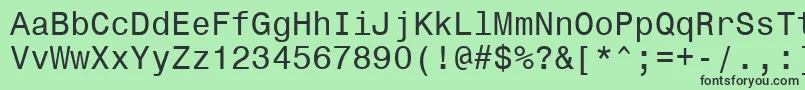 Monospace821Win95bt Font – Black Fonts on Green Background