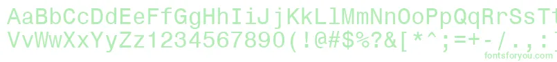 Monospace821Win95bt Font – Green Fonts on White Background
