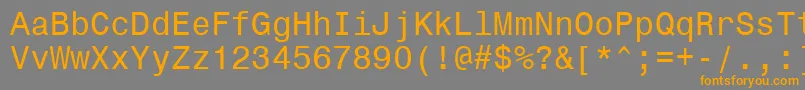 Monospace821Win95bt Font – Orange Fonts on Gray Background