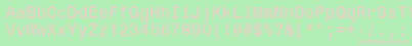 Monospace821Win95bt Font – Pink Fonts on Green Background