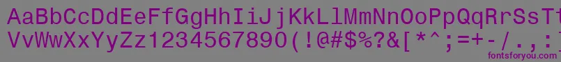 Monospace821Win95bt Font – Purple Fonts on Gray Background