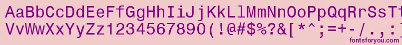Monospace821Win95bt Font – Purple Fonts on Pink Background