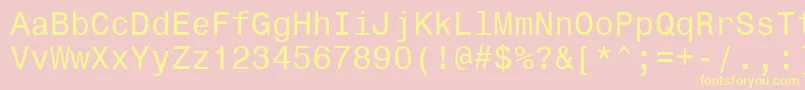 Monospace821Win95bt Font – Yellow Fonts on Pink Background