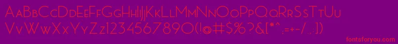 MbPictureHouseOne Font – Red Fonts on Purple Background