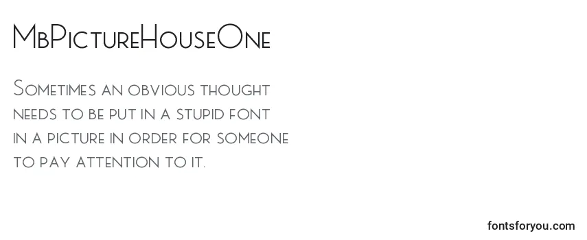 MbPictureHouseOne Font