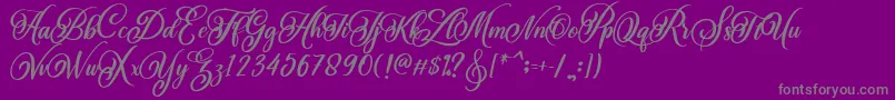 fuente BeautifulLovina Regular – Fuentes Grises Sobre Fondo Morado