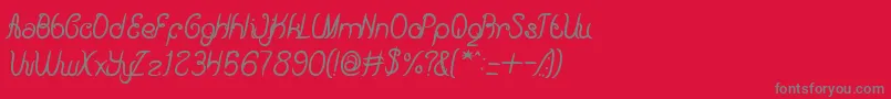 Beauty and The  Best bold Font – Gray Fonts on Red Background