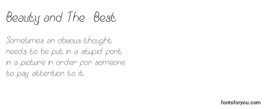 Beauty and The  Best Font