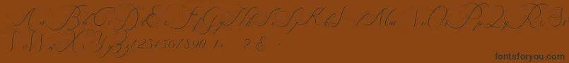 beauty angelique Font – Black Fonts on Brown Background