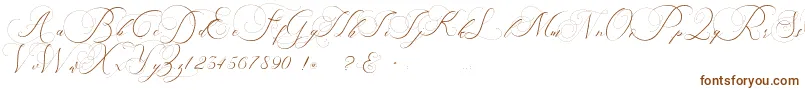 beauty angelique-Schriftart – Braune Schriften auf weißem Hintergrund