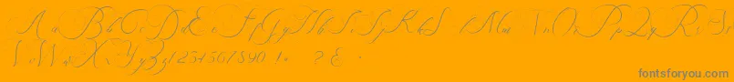 beauty angelique-Schriftart – Graue Schriften auf orangefarbenem Hintergrund