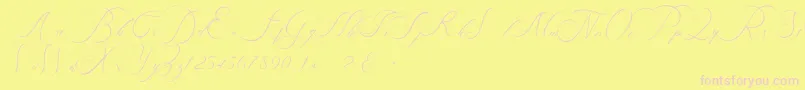 beauty angelique Font – Pink Fonts on Yellow Background
