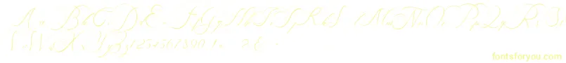 beauty angelique Font – Yellow Fonts on White Background
