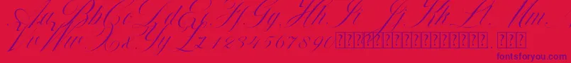 Шрифт Beauty Athena – фиолетовые шрифты на красном фоне