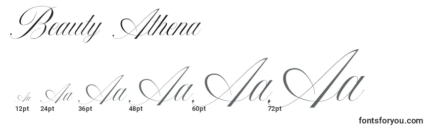 Размеры шрифта Beauty Athena