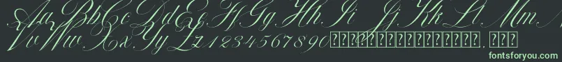 Beauty Athena Font – Green Fonts on Black Background