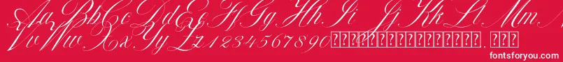 Beauty Athena Font – White Fonts on Red Background