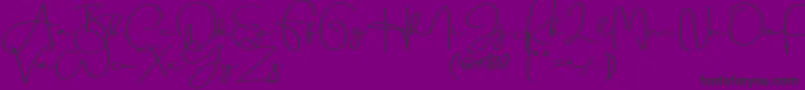 フォントBeauty Dream – 紫の背景に黒い文字