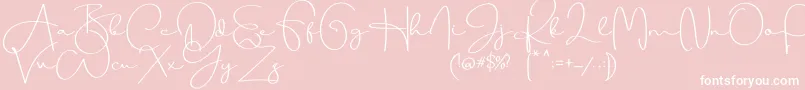 Beauty Dream-Schriftart – Weiße Schriften auf rosa Hintergrund