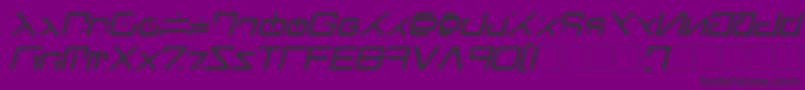 GreenMartianItalic Font – Black Fonts on Purple Background