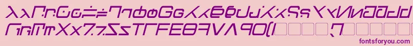 GreenMartianItalic Font – Purple Fonts on Pink Background