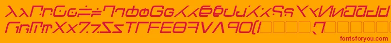 fuente GreenMartianItalic – Fuentes Rojas Sobre Fondo Naranja