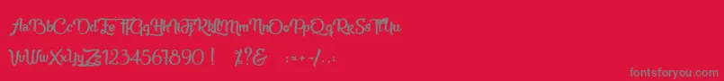 Beauty in the Ordinary Font – Gray Fonts on Red Background