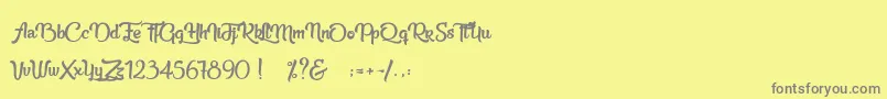 Beauty in the Ordinary-Schriftart – Graue Schriften auf gelbem Hintergrund