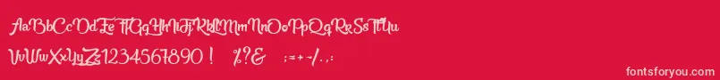 Beauty in the Ordinary Font – Pink Fonts on Red Background