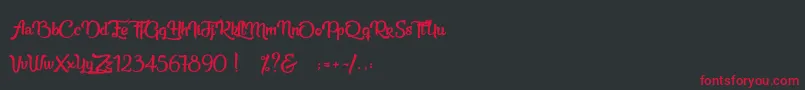 Beauty in the Ordinary Font – Red Fonts on Black Background