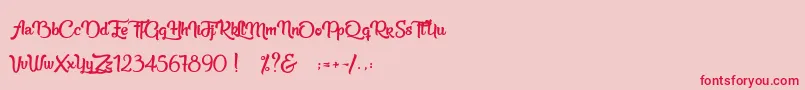 Beauty in the Ordinary Font – Red Fonts on Pink Background