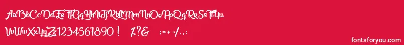 Beauty in the Ordinary Font – White Fonts on Red Background