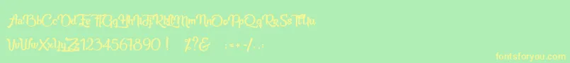 Подробнее о шрифте Beauty in the Ordinary Шрифт Beauty in the Ordinary – жёлтые шрифты на зелёном фоне