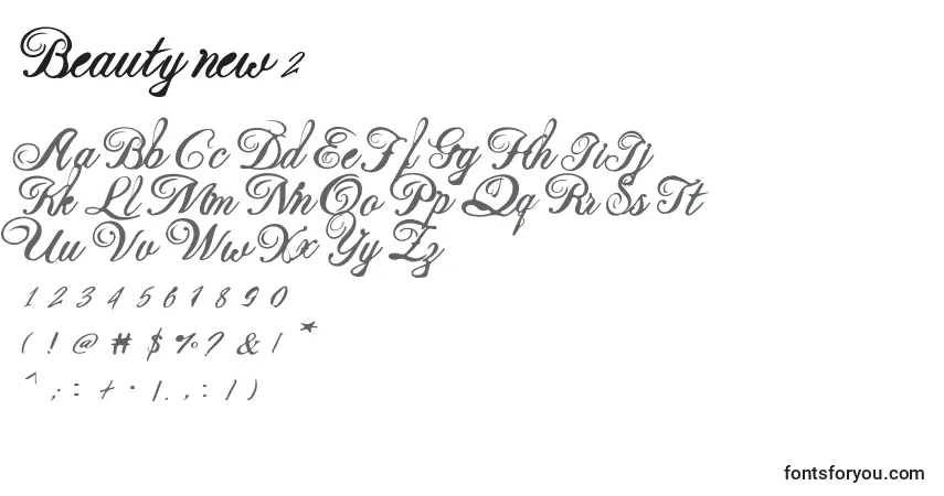Czcionka Beauty new 2 – alfabet, cyfry, specjalne znaki
