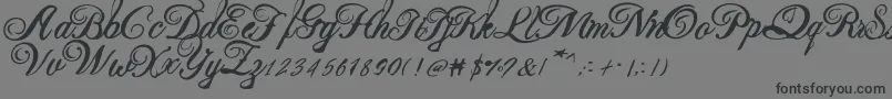 Beauty new 2 Font – Black Fonts on Gray Background