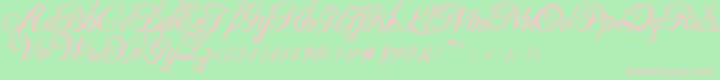 Beauty new 2 Font – Pink Fonts on Green Background