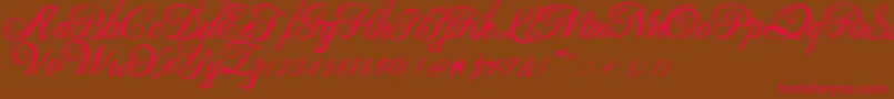 Beauty new 2 Font – Red Fonts on Brown Background
