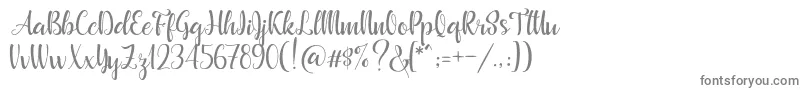 Beautyface Demo-Schriftart – Graue Schriften auf weißem Hintergrund
