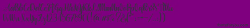 Beautyface Demo-Schriftart – Schwarze Schriften auf violettem Hintergrund