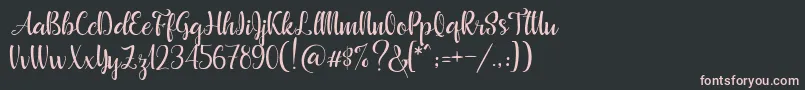 Beautyface Demo Font – Pink Fonts on Black Background