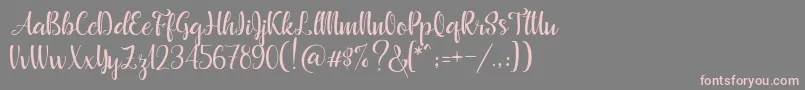 Beautyface Demo Font – Pink Fonts on Gray Background