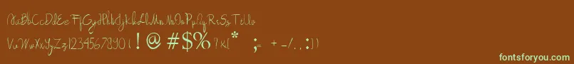 Шрифт beautyforest 1 2 – зелёные шрифты на коричневом фоне