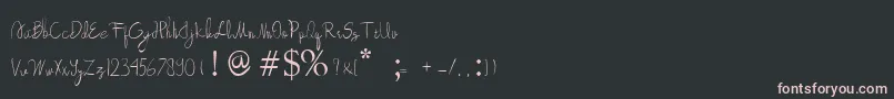 フォントbeautyforest 1 2 – 黒い背景にピンクのフォント
